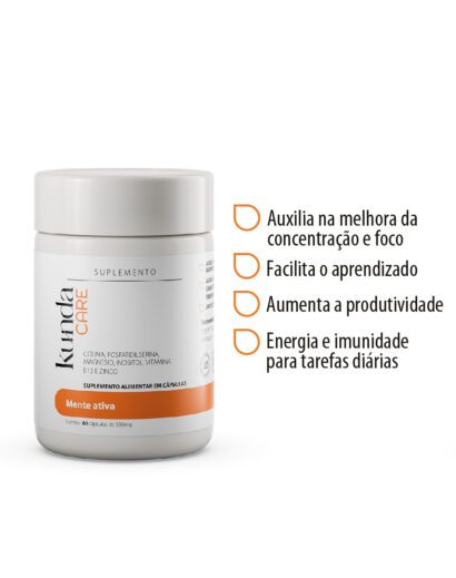 Suplemento Mente Ativa Kunda Care – melhora do foco, concentração e memória na menopausa.