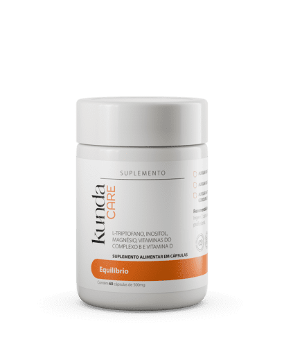 Suplemento Equilíbrio Kunda Care – suporte nutricional para equilíbrio hormonal e bem-estar na menopausa.